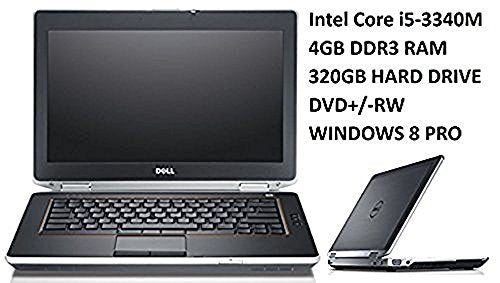 Dell Latitude E6430 14.1-Inch Business Laptop PC, Intel Core i5-3340M 2.7GHz Processor, 4GB DDR3 RAM, 320GB Hard Drive, DVD+/-RW, Windows 8 Professional (Renewed)