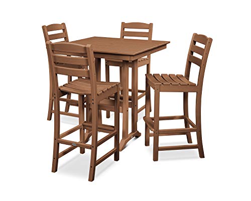 La Casa Café 5-Piece Farmhouse Bar Set (Teak)