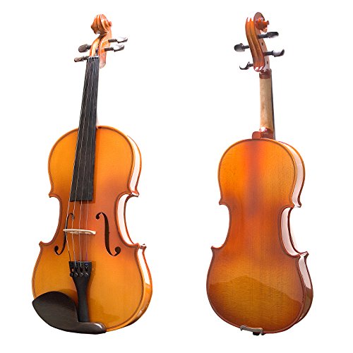 ﻿Mendini by Cecilio Violin Instrument – MV400 Size 3/4 Acoustic Violin with Bow, Case, Tuner, Metronome & Extra Strings, Kids & Beginner Violin, ﻿Maple Varnish, 3/4 Violin