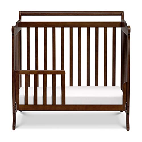 DaVinci Emily 2-in-1 Convertible Mini Crib and Twin Bed in Espresso, Greenguard Gold Certified