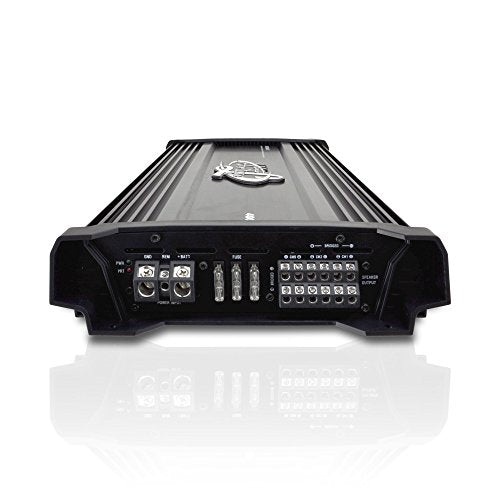 Lanzar Amplifier Car Audio, 4,000 Watt, 6 Channel, 2 Ohm, Bridgeable 4 Ohm, MOSFET, RCA Input, Bass Boost, Mobile Audio, Amplifier for Car Speakers, Car Electronics, Wireless Bluetooth