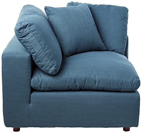 Modway Commix Down-Filled Overstuffed Upholstered Sectional Sofa Corner Chair in Azure