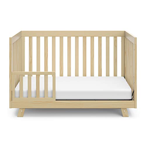 Stork Craft Storkcraft Beckett 3-in-1 Convertible Crib Fixed Side Crib, Solid Pine & Wood Product Construction, Converts to Toddler Bed Day Bed or Full Bed (Mattress Not Included), Natural