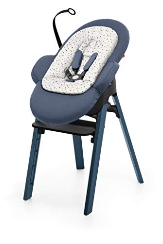 Stokke Steps White Mountains with Black Frame Portable Baby Bouncer with Multiple Seating Positions