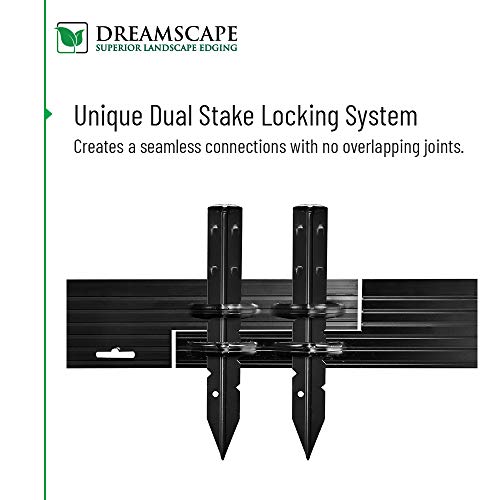 Dreamscape PRO Aluminum Landscape Edging Easy Install Professional Landscaping Border Green Painted Garden Flowerbed