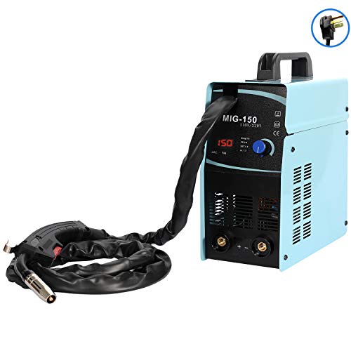 150Amp MIG Wire Welder,110V&220V AC-DC MIG&ARC&Aluminum Gas And Wire No Gas Inverter Multi-Process Welding Machine With Lcd Display Inverter Portable