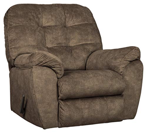 Signature Design by Ashley - Accrington Contemporary Manual Rocker Recliner Chair, Earth Brown