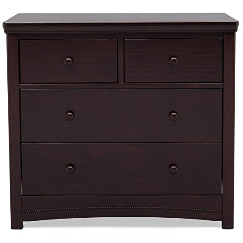 Simmons Kids SlumberTime Emma 4 Drawer Dresser with Changing Top, Black Espresso