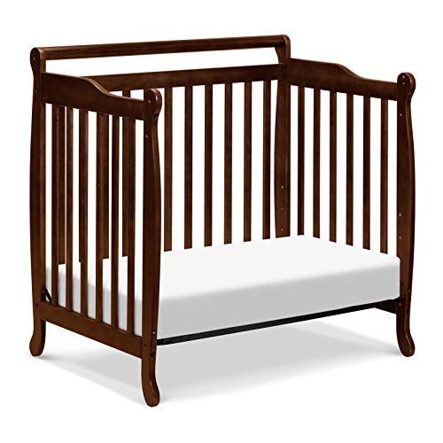 DaVinci Emily 2-in-1 Convertible Mini Crib and Twin Bed in Espresso, Greenguard Gold Certified