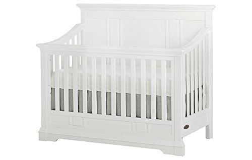 Evolur Parker 5 in 1 Convertible Crib in 2 Tone, White and Dove Grey