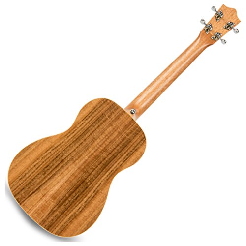 Lanikai ACST-B Solid Top Acacia Baritone Ukulele Bundle w/Bag, Stand, Cloth, and