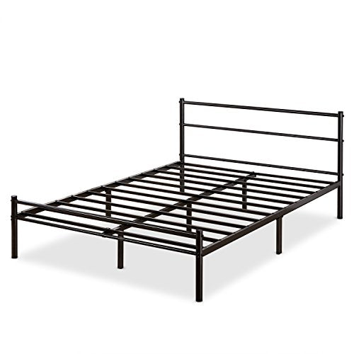Zinus Geraldine 12 inch Black Metal Platform Bed Frame with Headboard and Footboard / Premium Steel Slat Support / Mattress Foundation, Full