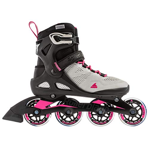 Rollerblade Macroblade 80 Women's Adult Fitness Inline Skate, Cool Grey/Candy Pink, 6 (07955300500)