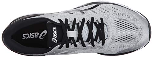 ASICS Men's Gel-Kayano 24 Running Shoe, Silver/Black/Mid Grey, 13 2E US