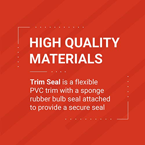 Trim-Lok Trim Seal with Side Bulb – Fits 1/32” Edge, 3/8” Bulb Seal Diameter, 100’ Length – PVC Plastic Trim with EPDM Rubber Seal, Easy to Install for Cars, Boats, RVs, Trucks, and Home Applications