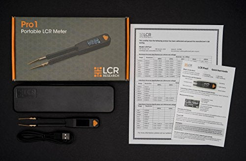 LCR Research Pro1-100KHz LCR Meter with 0.1% Accuracy/ESR Meter/Smart SMD Tweezers/with Spare Test Tips