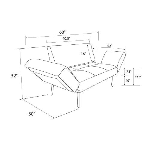 Novogratz Leyla Loveseat, Berry