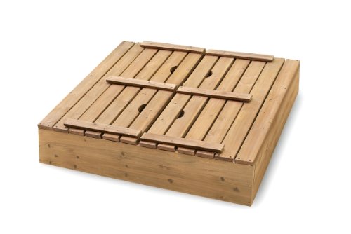 Covered Convertible Cedar Sandbox with Two Bench Seats, 09988