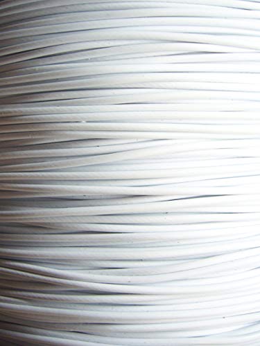 1/16" Coated to 3/32" Diameter, 7x7 Construction, White Vinyl Coated Cable (1000 ft Reel)