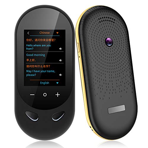 Language Translator Device Offline Translator Device Two Way Instant Voice Translator Support 106 Languageswith Camera Translation for Travelling Abroad Learning Shopping Business Chat Shopping Black