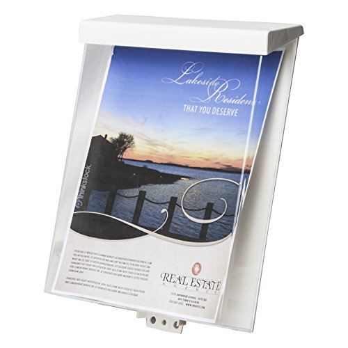 Clear-Ad - SRE-912-HD - Acrylic Waterproof Outdoor Brochure Holder with Self-Closing Lid - Plastic Heavy Duty Flyer Display 8.5x11 (Pack of 10)