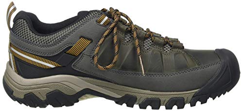 KEEN Men's Targhee 3 Low Height Waterproof Hiking Shoe, Black Olive/Golden Brown, 10.5