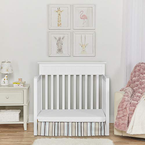 Dream On Me Harbor 4-in-1 Convertible Mini Crib White