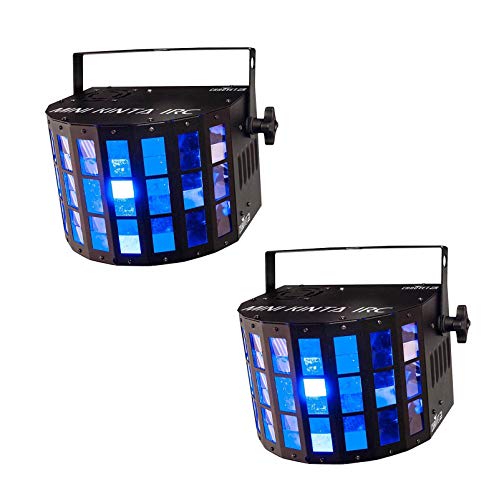 2 Chauvet DJ Mini Kinta IRC LED RGBW Sharp Beams Derby DMX Ambient Light Effects