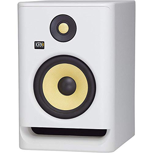 (2) KRK ROKIT RP7 G4 7" Bi-Amped Studio Monitor DSP Speakers White Noise Edition