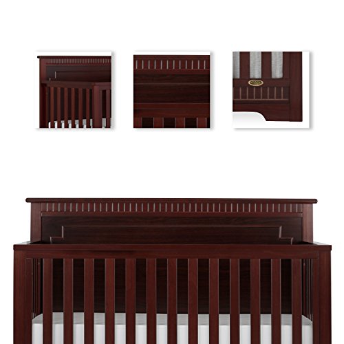 Dream On Me Morgan 5 in 1 Convertible Crib, Espresso