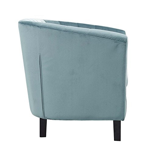 Modway Prospect Velvet Upholstered Contemporary Modern Loveseat In Sea Blue