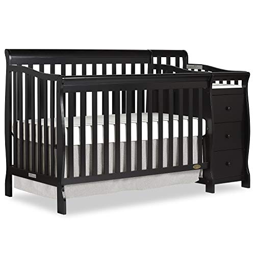 Dream On Me 5 in 1 Brody Convertible Crib with Changer, Espresso