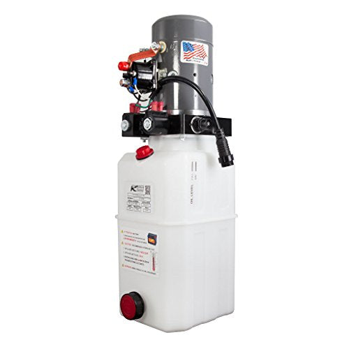 KTI Double Acting 12V Hydraulic Pump - 6 Quart