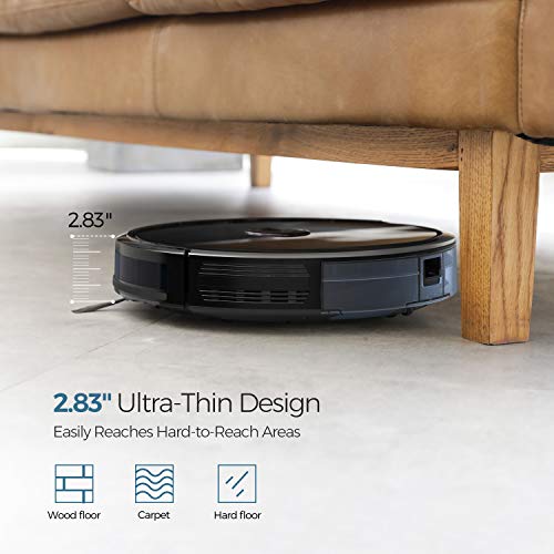 1600Pa Robot Vacuum, dser Robotic Vacuum Cleaner, Self-Charging with 2 Boundary Strips, Quiet, Cleans Carpets and Pet Hair (RoboGeek 20T)