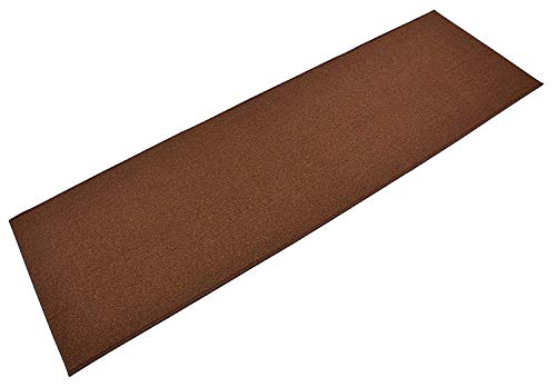 RugStylesOnline Custom Size Solid Brown Roll Runner 36 in Wide x Your Length Choice Slip Resistant Rubber Back Area Rugs and Runners (Brown, 24 ft x 36 in)
