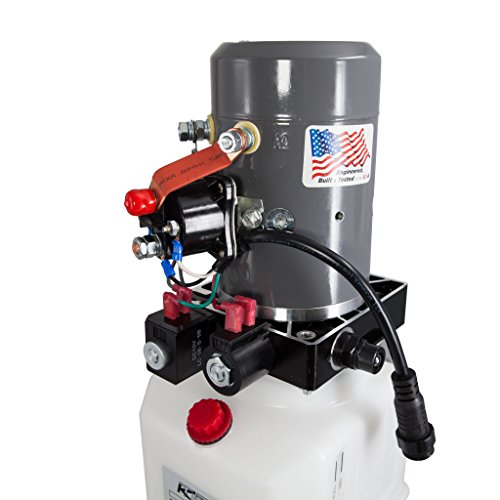 KTI Double Acting 12V Hydraulic Pump - 6 Quart