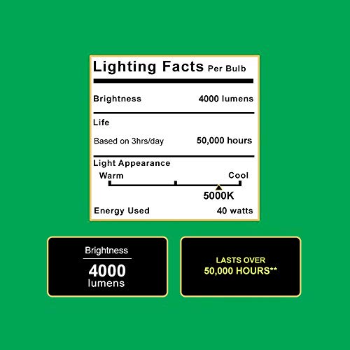 Sunco Lighting 10 Pack Industrial LED Shop Light, 4 FT, Linkable Integrated Fixture, 40W=260W, 5000K Daylight, 4000 LM, Surface + Suspension Mount, Pull Chain, Utility Light, Garage- Energy Star