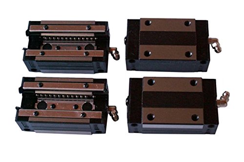 Joomen CNC Set 30-500mm 2X Linear Guideway Rail 4X Square Type Carriage Bearing Block