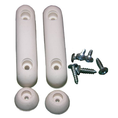 LASCO 02-3241-MASTER White Rubber Toilet Seat Replacement Bumpers with Screws, 72-Pack