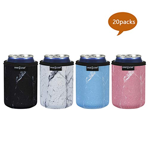 12OZ Standard Can Sleeves Insulators Standard Can Skin Covers 12OZ Beer Coolers Great Marble 20packs