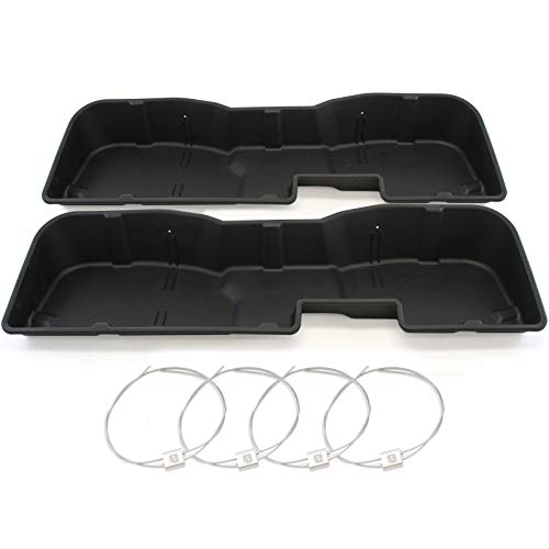 2 Under Seat Storage Boxes fits 2007-2018 Compatible with Chevy GMC Silverado Sierra 1500 2500HD 3500HD Crew Cab Light Duty and Heavy Duty Underseat System (Will Only fit Crew Cab)