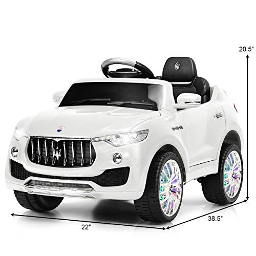 Costzon Kids Ride On Car Licensed Maserati Battery Powered Vehicle Parental Remote Control and Manual Modes Opening Doors