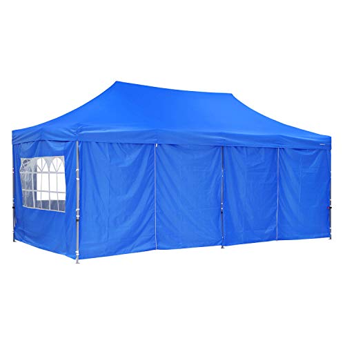 10x20 ft EZ Instant Pop up Canopy Tent,Party Tent Folding Heavy Duty Height Adjustable Sun Shelter with Removable Sidewalls and Roller Bag