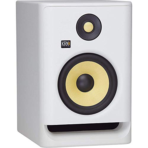 (2) KRK ROKIT RP7 G4 7" Bi-Amped Studio Monitor DSP Speakers White Noise Edition