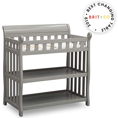 Delta Children Eclipse Changing Table with Changing Pad, Grey