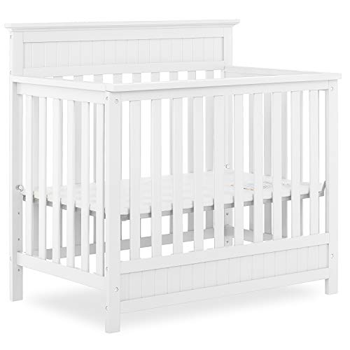 Dream On Me Harbor 4-in-1 Convertible Mini Crib White