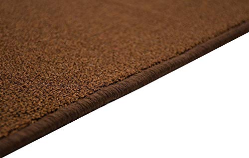 RugStylesOnline Custom Size Solid Brown Roll Runner 36 in Wide x Your Length Choice Slip Resistant Rubber Back Area Rugs and Runners (Brown, 24 ft x 36 in)