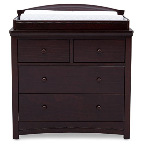 Simmons Kids SlumberTime Emma 4 Drawer Dresser with Changing Top, Black Espresso