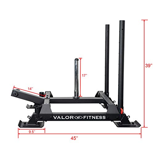 Valor Fitness ES-SW Weighted Wheelbarrow Sled (Push, Pull, or Drag) with Harness