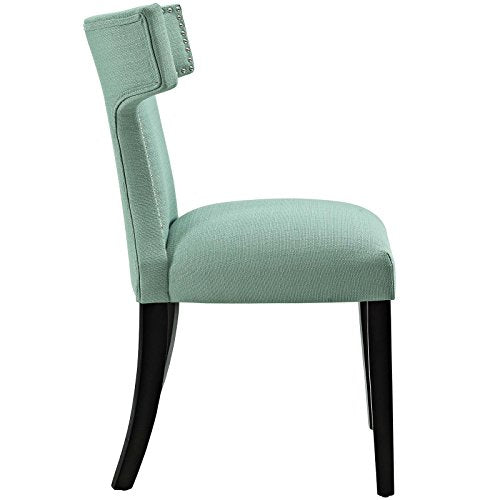 Modway Curve Mid-Century Modern Upholstered Fabric with Nailhead Trim in Laguna, One Chair